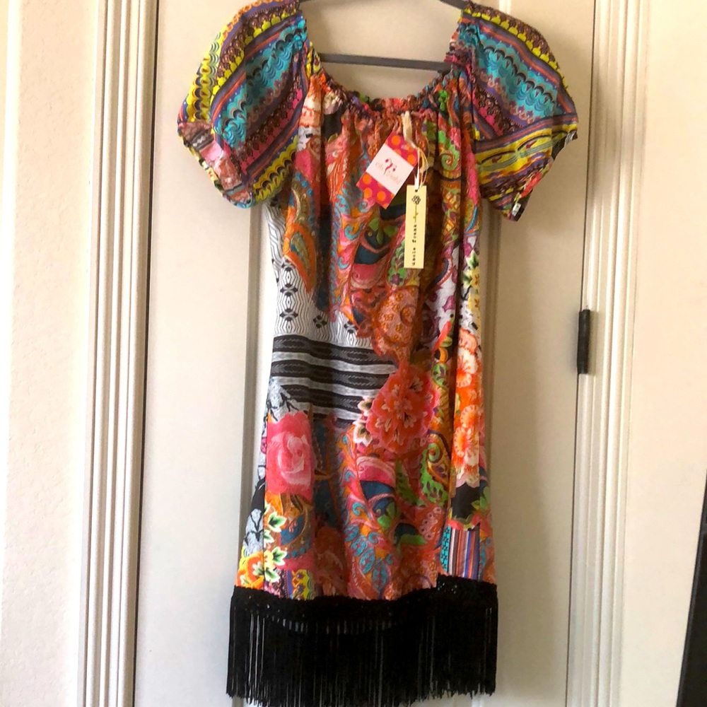 New paisley dress / wear off shoulders too